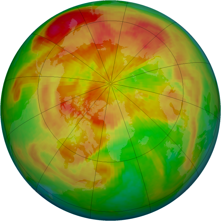 Arctic ozone map for 11 April 2004